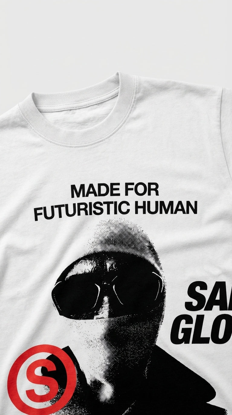 Futuristic Human White Tee