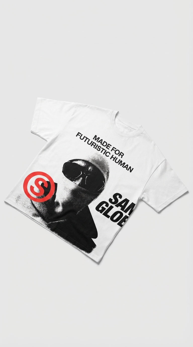 Futuristic Human White Tee