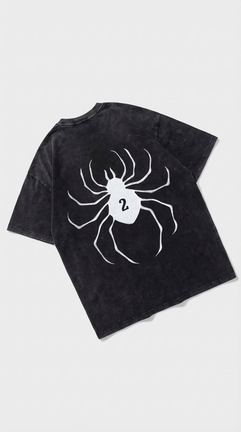 Designer Feitan HunterxHunter Asit Yıkamalı Oversized T-Shirt