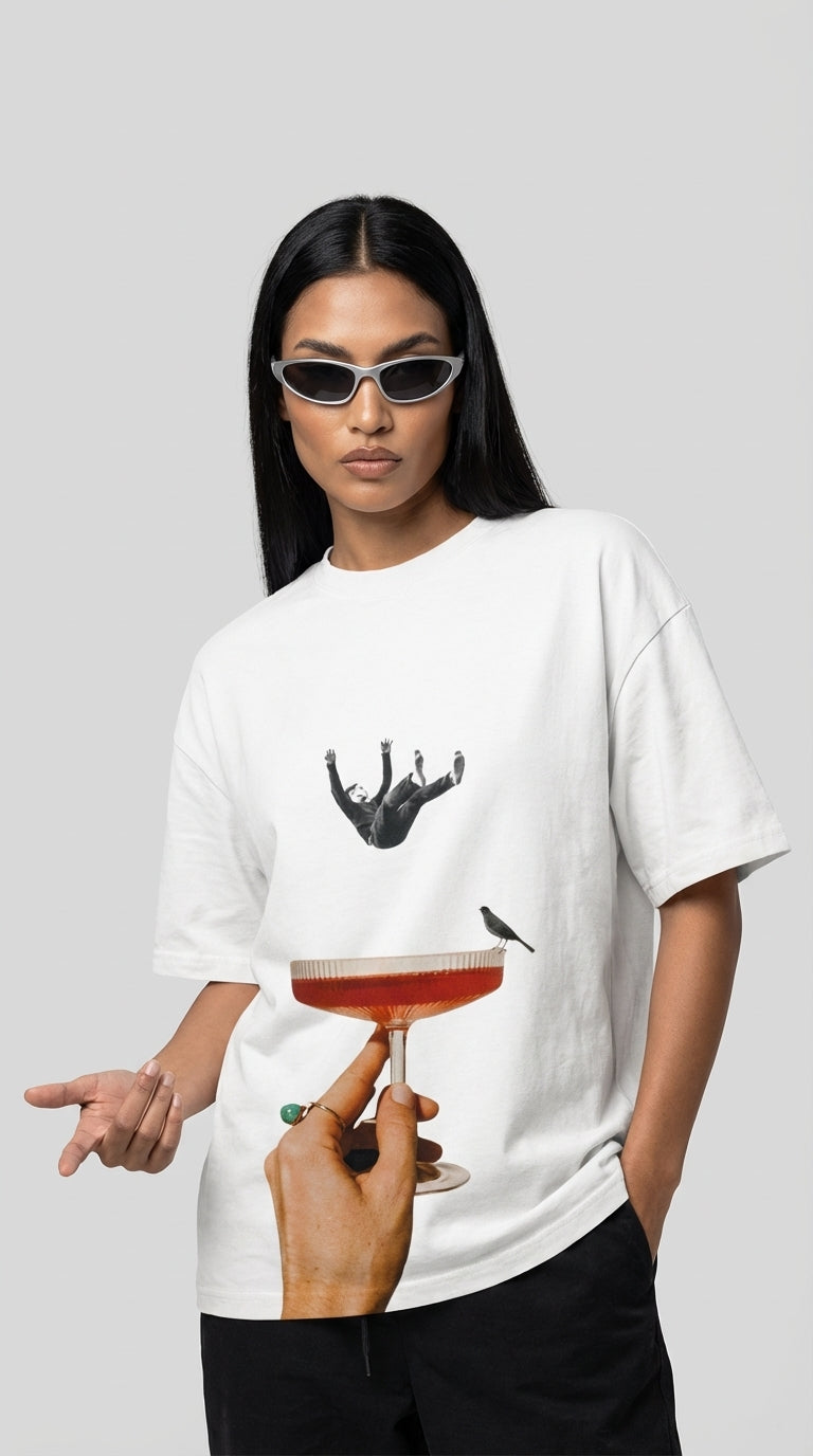 Human Flavor Oversize White T-Shirt