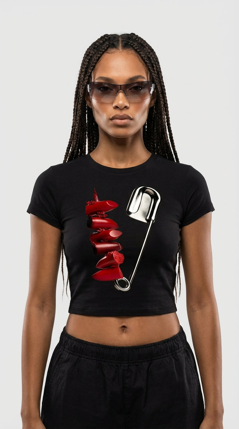 Punk&Rouge Crop T-Shirt
