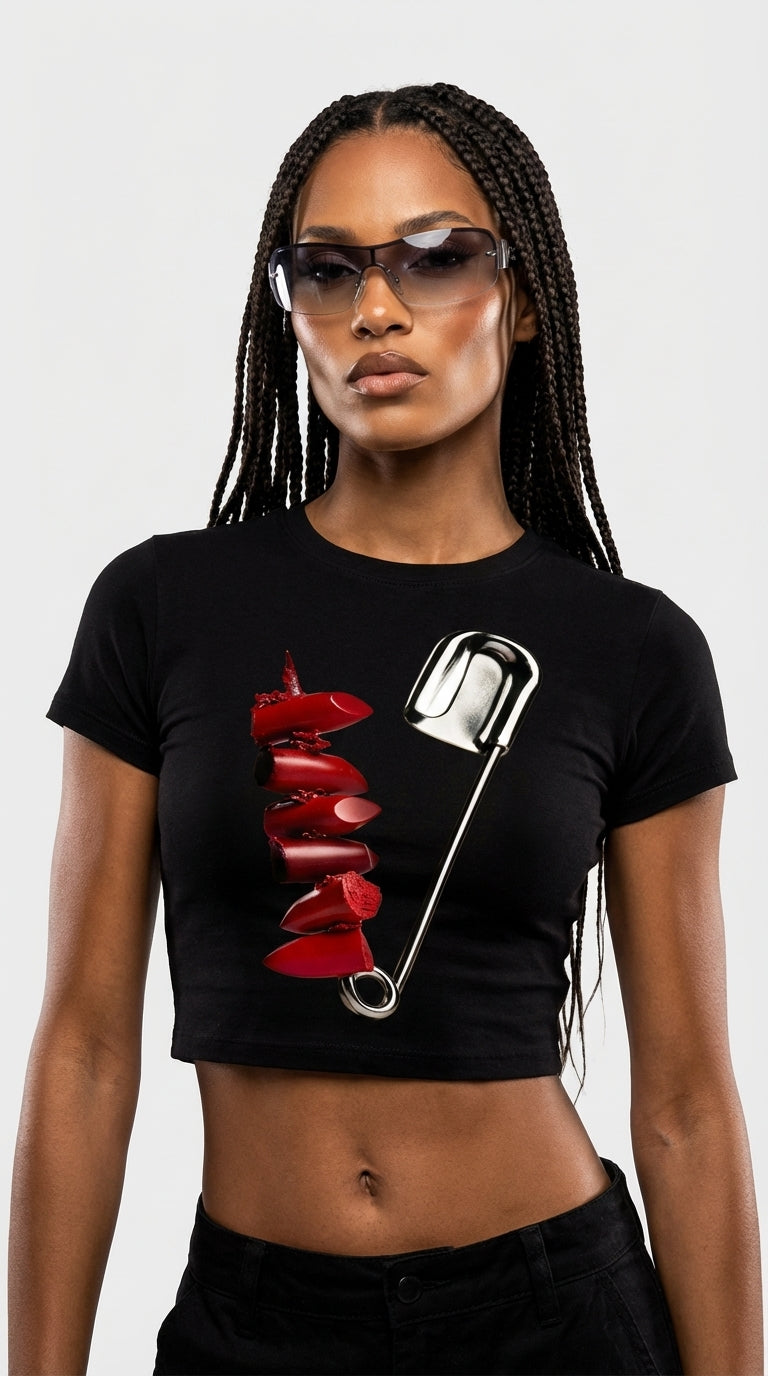 Punk&Rouge Crop T-Shirt