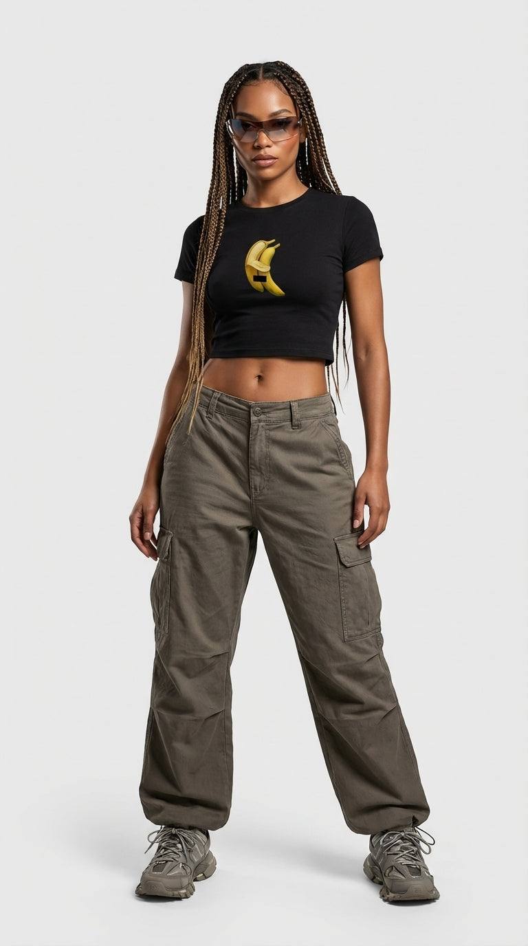 Banana Drama Crop T-Shirt