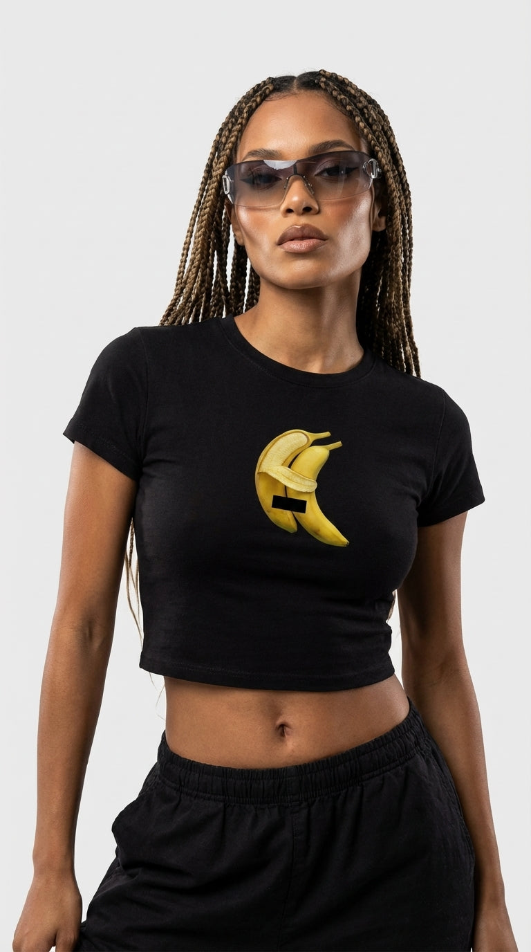 Banana Drama Crop T-Shirt
