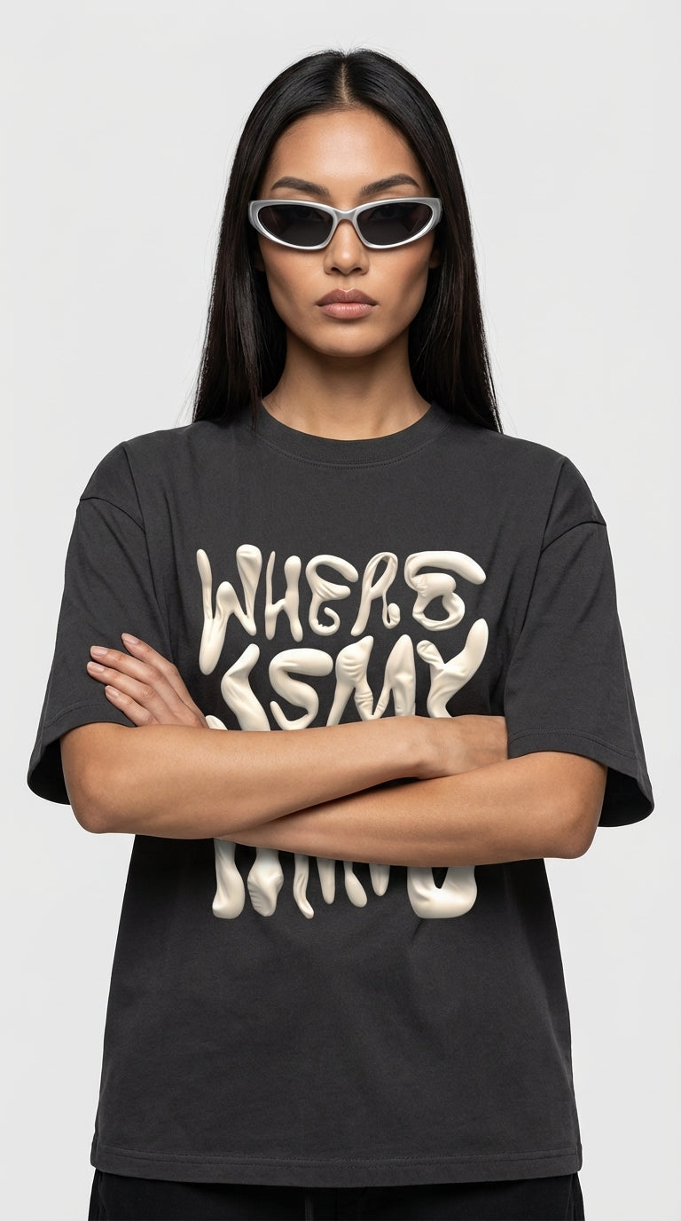 Puffy Blacked Oversized T-Shirt
