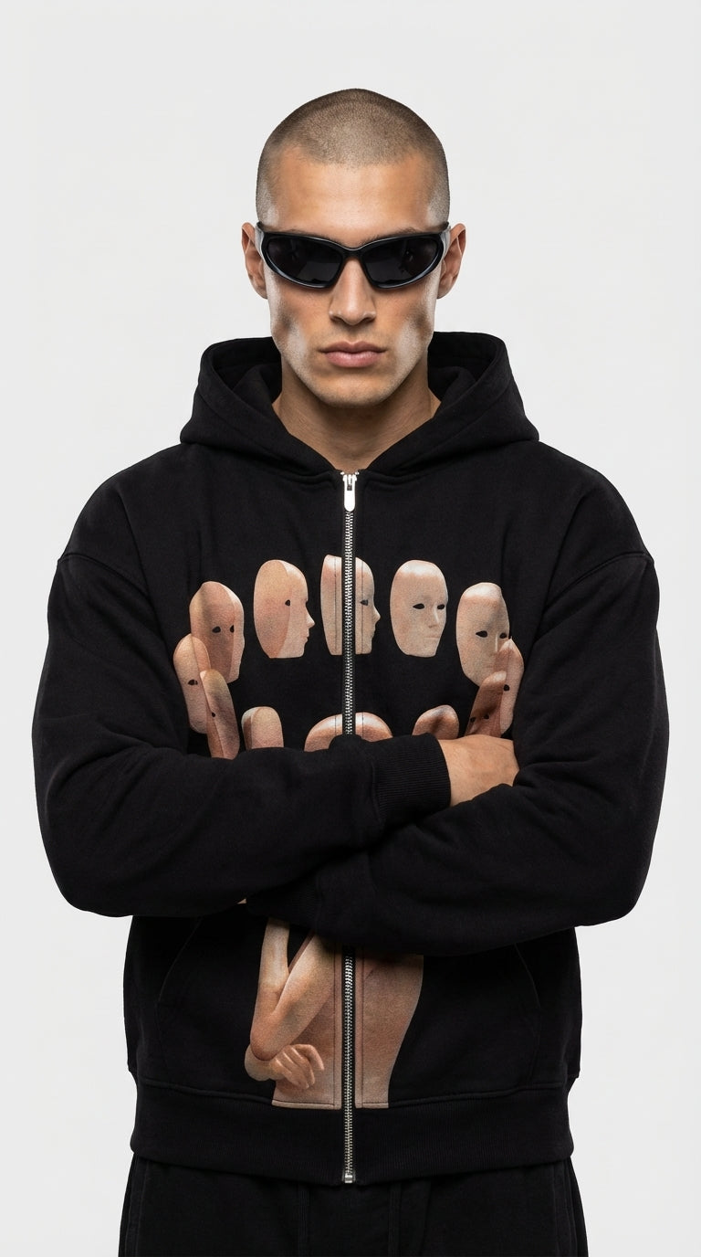 Many Faces Zip Hoodie
