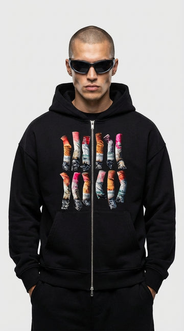 Burnout Zip Hoodie