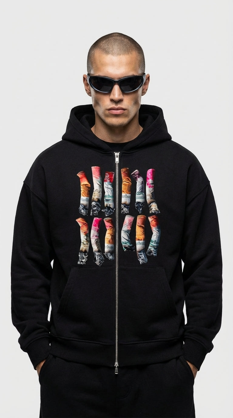Burnout Zip Hoodie