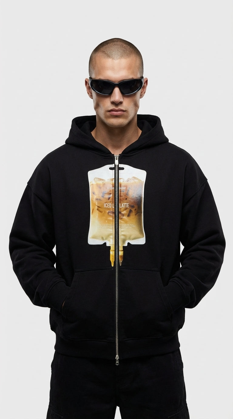 Caffeine Drip Zip Hoodie