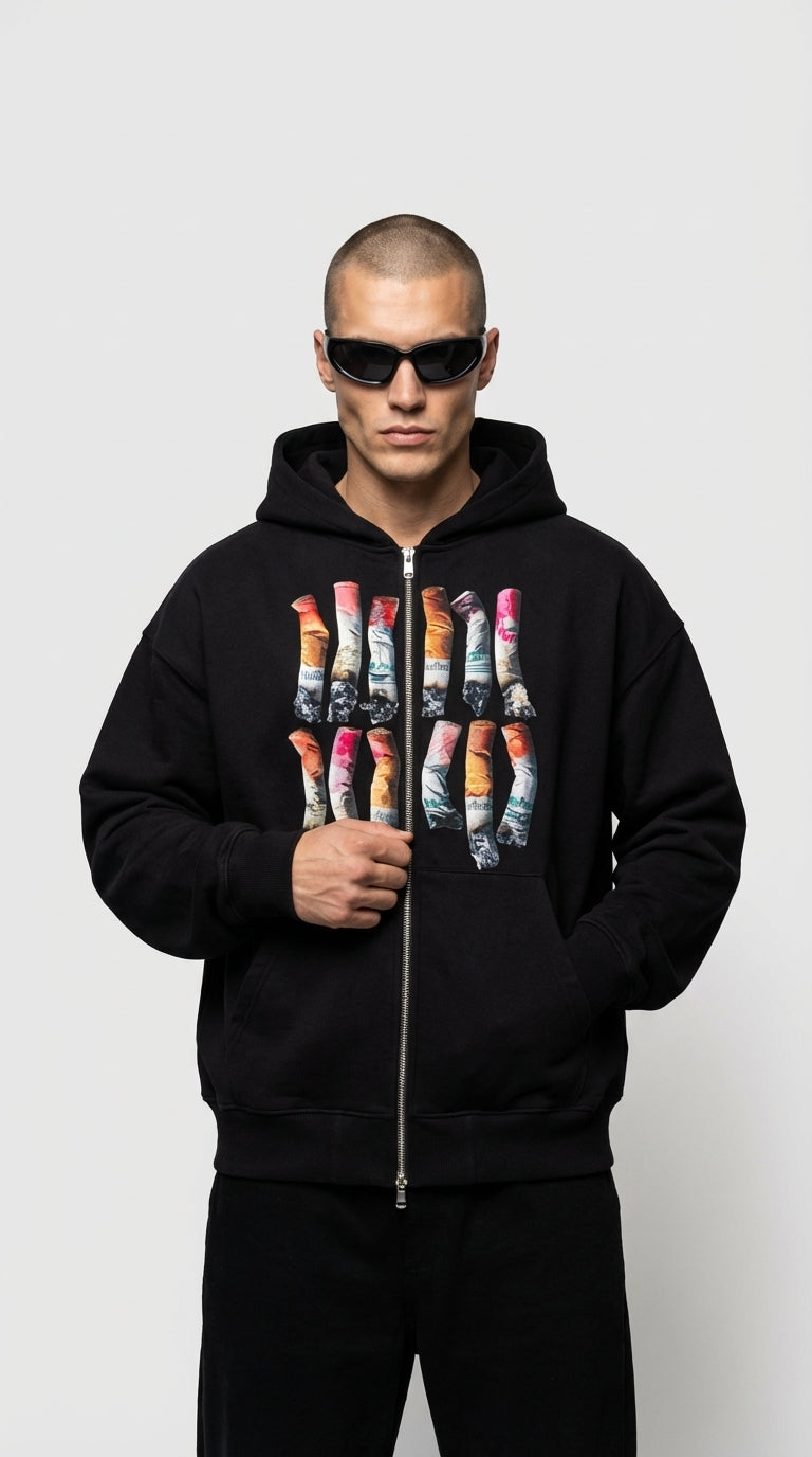 Burnout Zip Hoodie